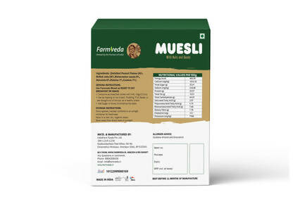Farmveda Museli With Nuts and Seeds - Swadesiicart