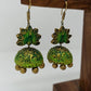 Terracotta Peacock Large Temple Jhumkas