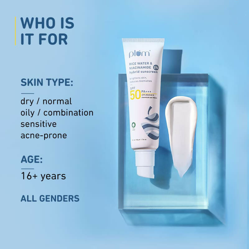 Plum 2% Niacinamide Sunscreen SPF 50 PA+++ UVA/B - Reduces Tan, No White Cast, Dermat Tested - Swadesiicart