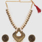 Mominos Fashion Joharkamal Oxidised Gold-Polished Pearls Work Long Necklace Handicraft For Women & Girls | Swadesiicart