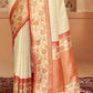 Shree Shyam Fashion Silk Blend Off White Saree