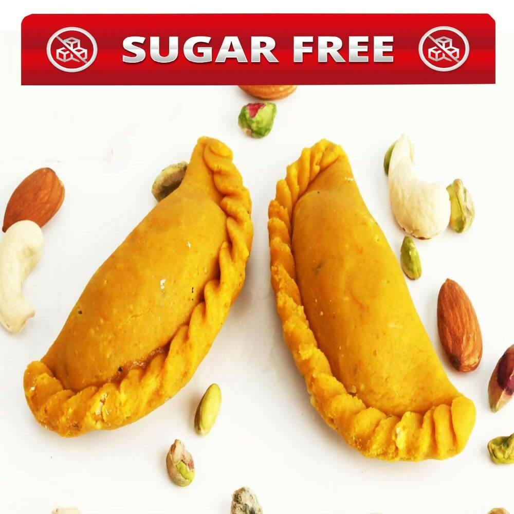 Ghasitaram Sugarfree Kaju Kesar Gujiya | Swadesiicart
