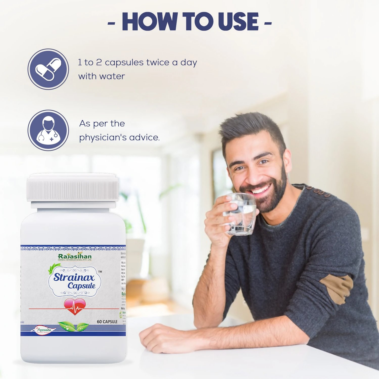Rajasthan Herbals Strainax Capsules | Swadesiicart