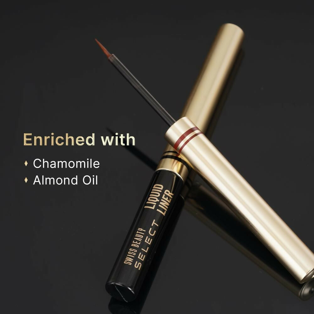 Swiss Beauty Select Here To Stay Liquid Liner, 3-Mood Brown | Swadesiicart