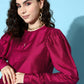 Ahalyaa Women's Traditional wear Kurta Set - Burgundy | Swadesiicart