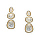 Kundan Earrings (Silver) - Ruby Raang | Swadesiicart