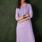 Sangria Embroidered Pure Cotton Straight Kurta - Swadesiicart