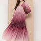 Ahalyaa Women's Traditional wear Ethnic Dress - Burgundy | Swadesiicart