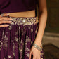 Janasya Purple Georgette Solid Lehenga Choli Dupatta | Swadesiicart
