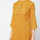 Aniyah Rayon Solid Straight Mustard Color Kurta (AN-110K) - Swadesiicart