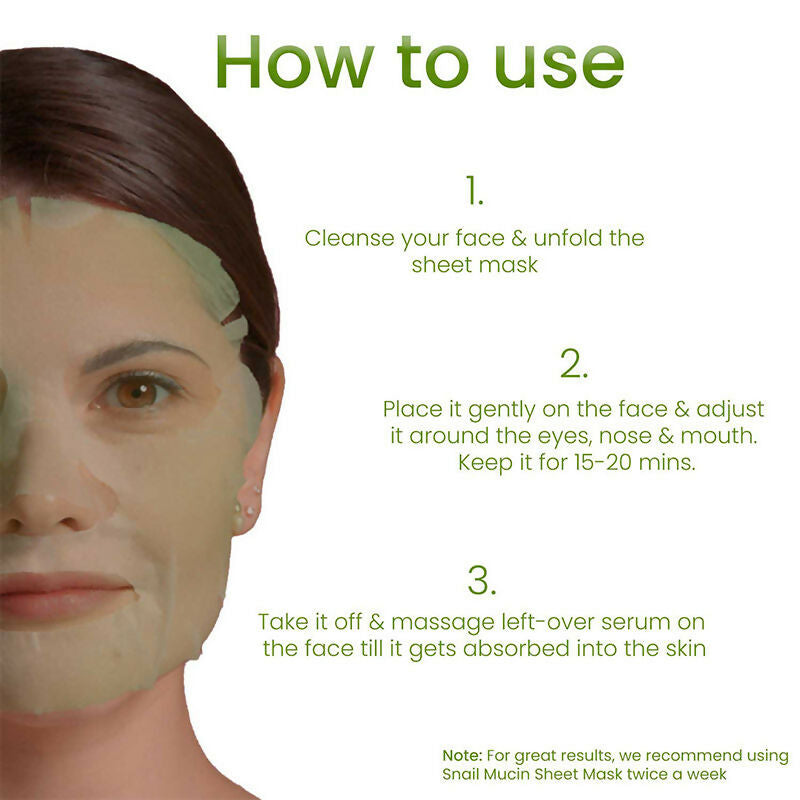 Professional O3+ Snail Mucin Instant Glass Sheet Mask - Swadesiicart