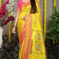 Jyoti Fashion Women's Yellow Banarasi Silk Zari Woven Saree with Blouse | Swadesiicart