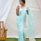 Vamsee Ishaq Sky Organza Saree - Swadesiicart