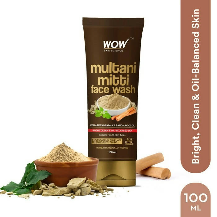 Wow Skin Science Purifying Multani Mitti Face Wash - Swadesiicart