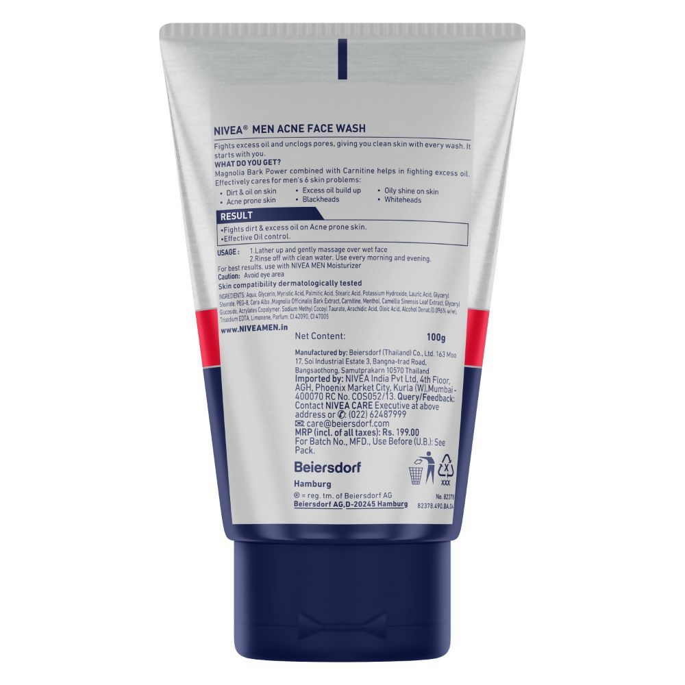 Nivea Men Acne Face Wash - Swadesiicart