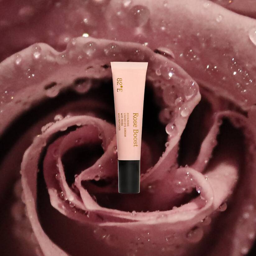 82°E By Deepika Padukone Rose Boost Under Eye Cream, Reduces Under Eye Dark Circles & Puffiness | Swadesiicart