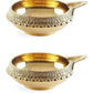 Tied Ribbons Antique 2 Pieces Gold-Toned Textured Brass Diyas | Swadesiicart
