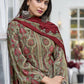 Jyoti Fashion Women's Green Velvet Digital Print with Resham Thread work Kurta with Trouser & Dupatta | Swadesiicart