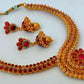 Pink Kemp Necklace With Jhumkas - Swadesiicart