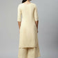 Ahalyaa Womens Chiku Pure Cotton Printed Kurta Palazzo Set | Swadesiicart