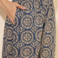 Janasya Women's Blue Cotton Ethnic Motifs Casual Regular Co-ords - Swadesiicart