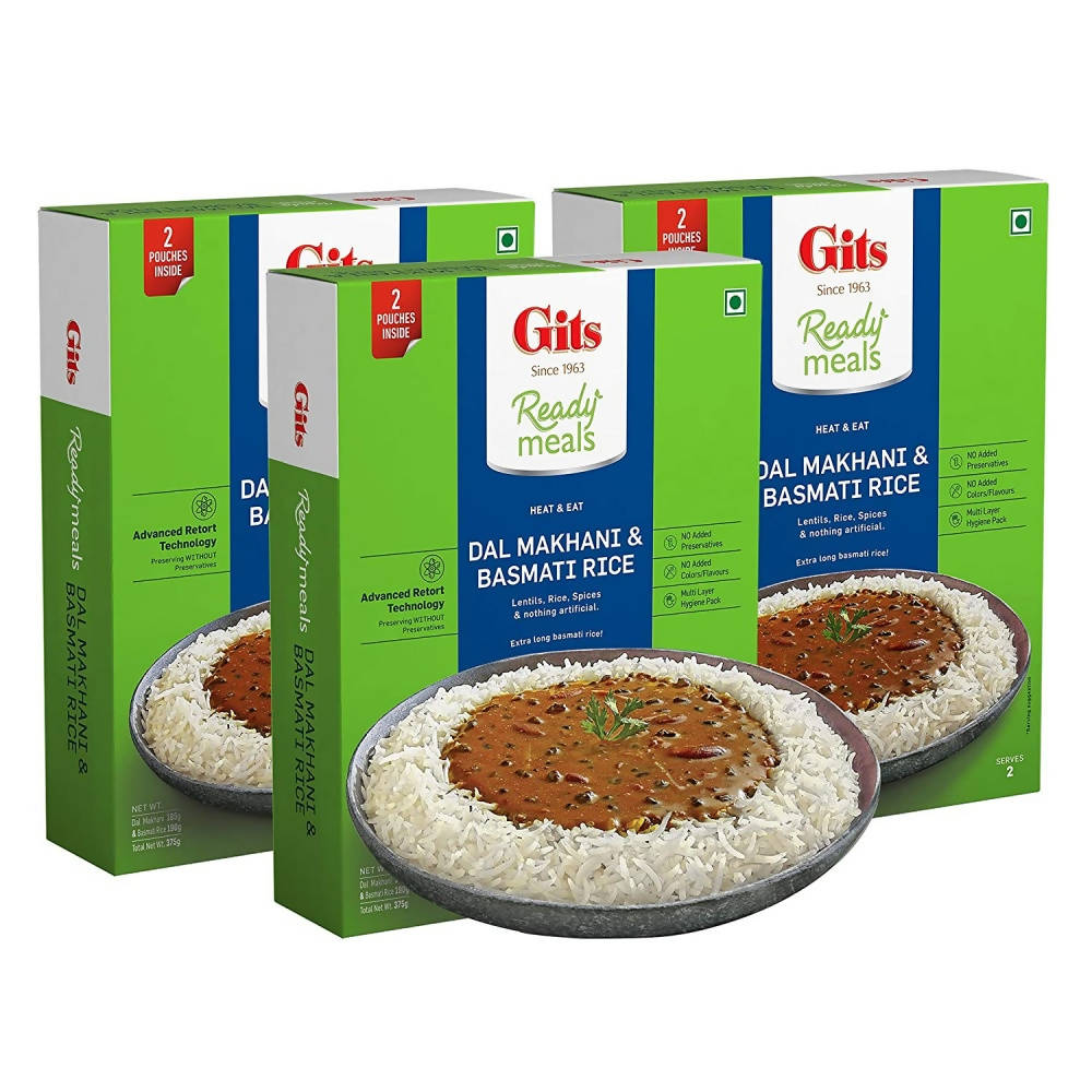 Gits Ready Meals Heat & Eat Dal Makhani & Basmati Rice - Swadesiicart