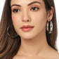NVR Women Silver Plated Hoop Earrings | Swadesiicart
