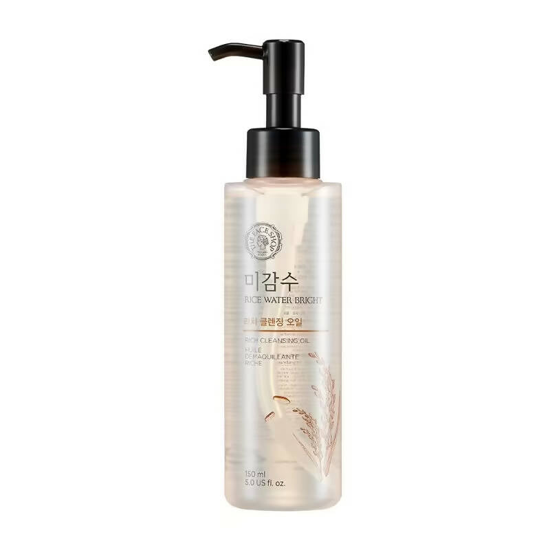 The Face Shop Rice Water Bright Light Cleansing Oil - Korean Skincare | Swadesiicart