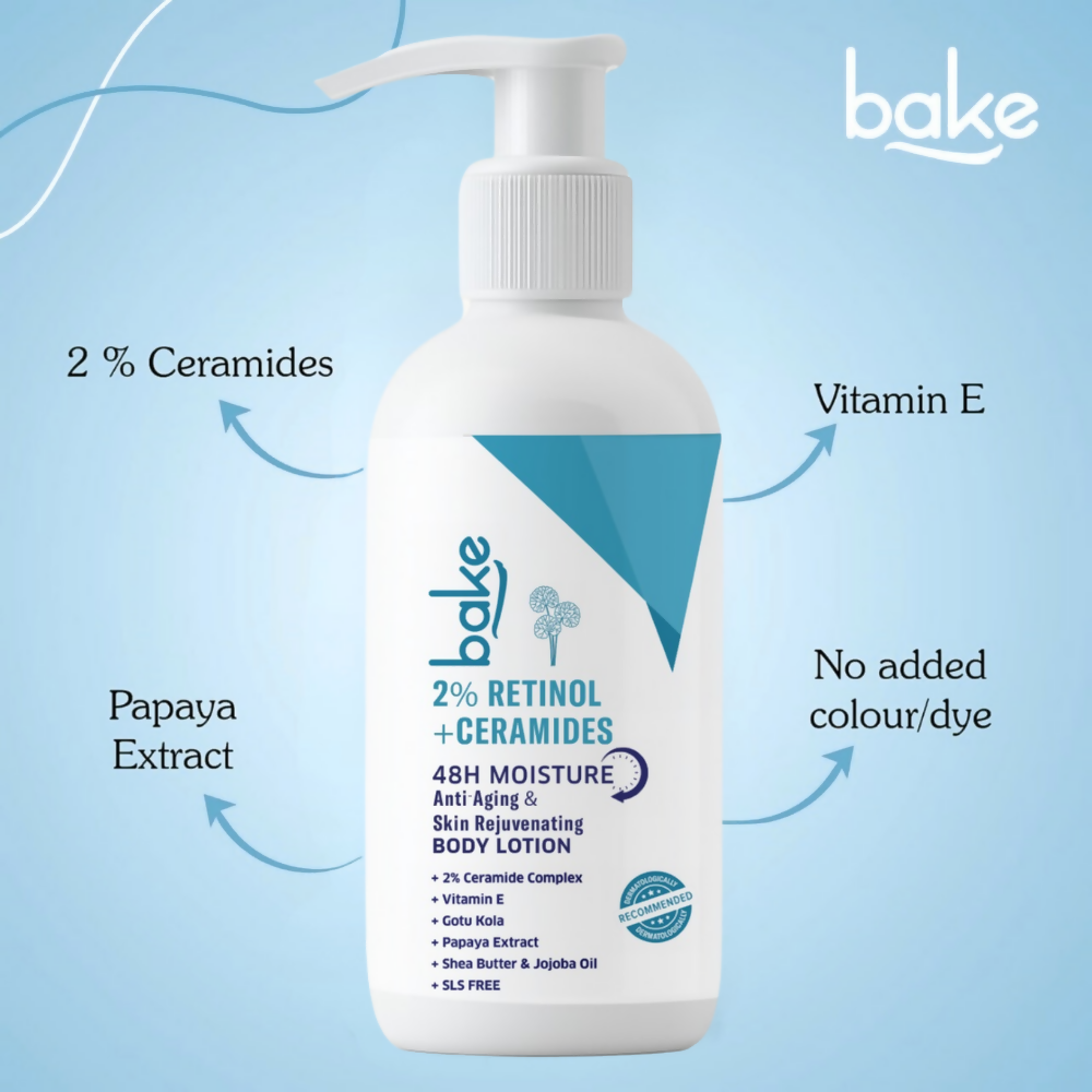 Bake 2% Retinol + Ceramides Body Lotion | Swadesiicart