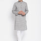 Even Apparels White Pure Cotton Men's Long Kurta With Band Collar | Swadesiicart