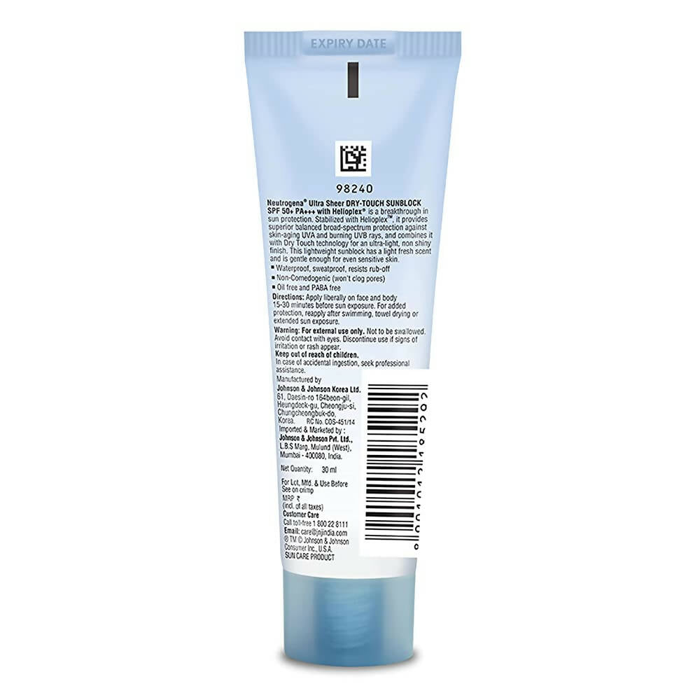 Neutrogena Ultra Sheer Sunscreen, SPF 50+ - Swadesiicart