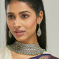 Nuyug 22k Gold-Plated Zircon Choker Set | Swadesiicart