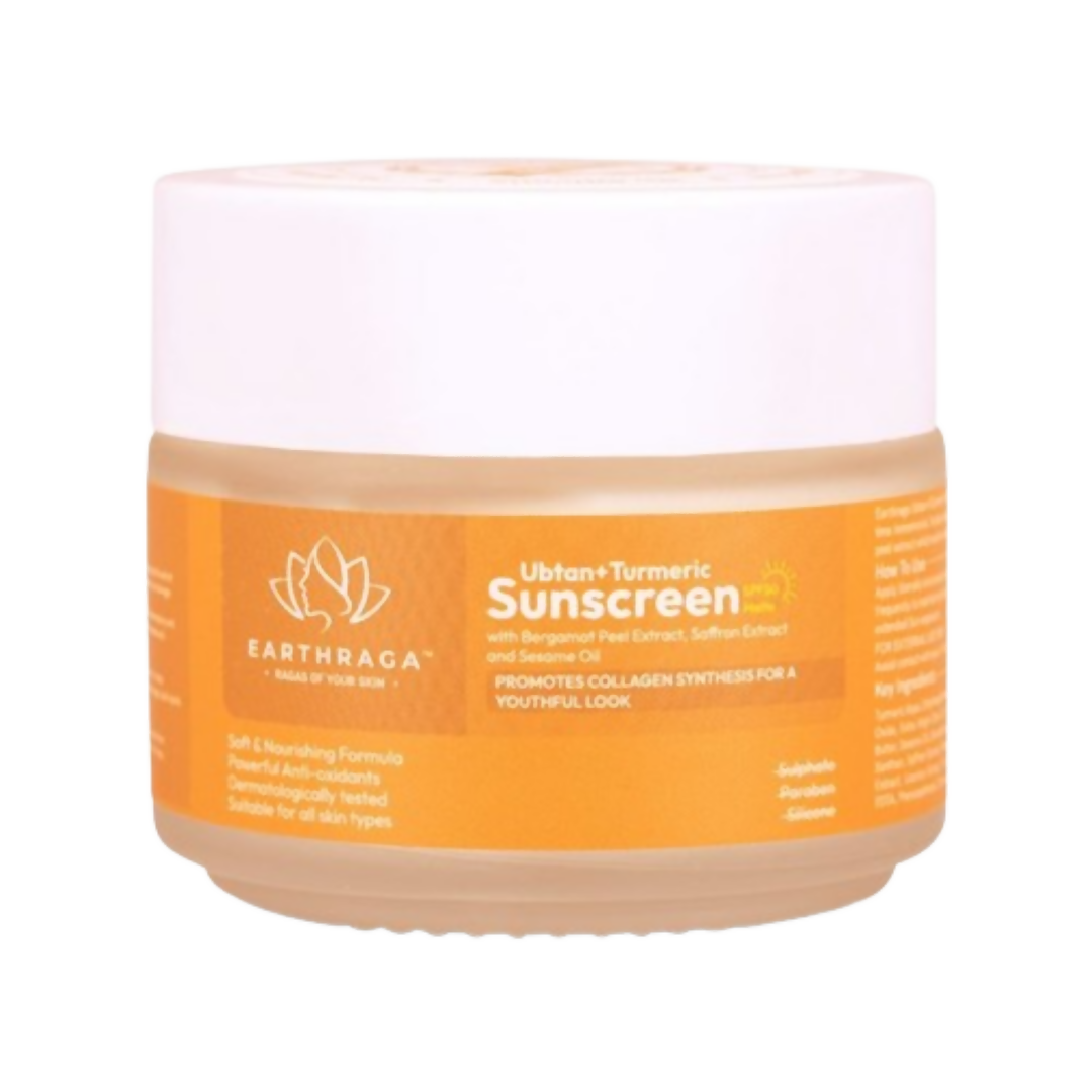 Earthraga Ubtan + Turmeric SPF 50 Matte Sunscreen | Swadesiicart