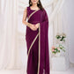 Purple Rangoli Silk Solid, Lace Border Ready To Wear Saree - Kashvi | Swadesiicart