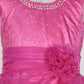 Asmaani Baby Girl's Pink Color Satin Knee Length Frock (AS-DRESS-22139)