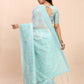 Shree Shyam Fashion Linen Cotton Sky Blue Saree