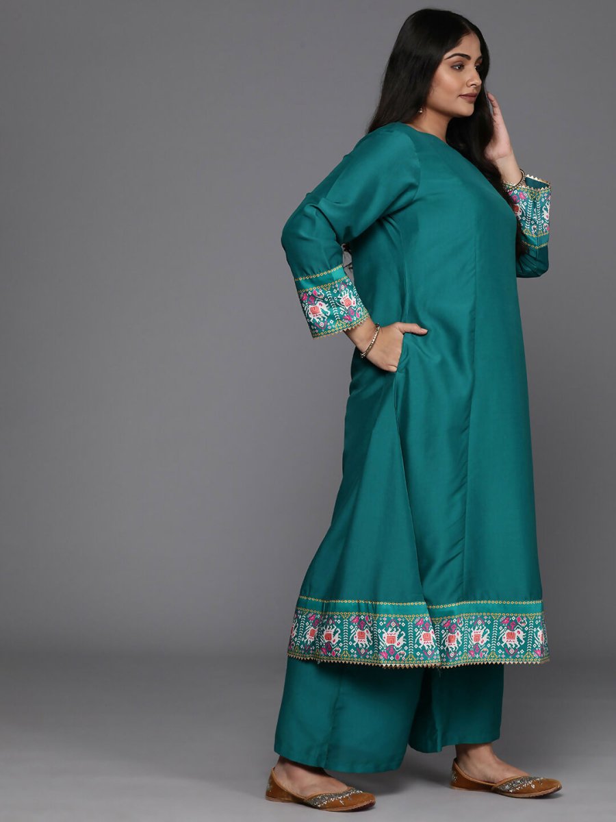 Ahalyaa Women's Traditional wear Kurta Set - Sea Green | Swadesiicart