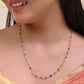 VOJ Women Gold-Polished Square Shaped Multi Color Chain | Swadesiicart