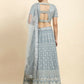 Jyoti Fashion Mesmerizing Grey Faux Georgette 3MM Sequins with Thread & Jari Embroidery Lehenga Choli with Dupatta | Swadesiicart