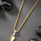 NVR Men's Gold-Polished Arrow-Shaped Pendant With Chain - NR Retail-NVR