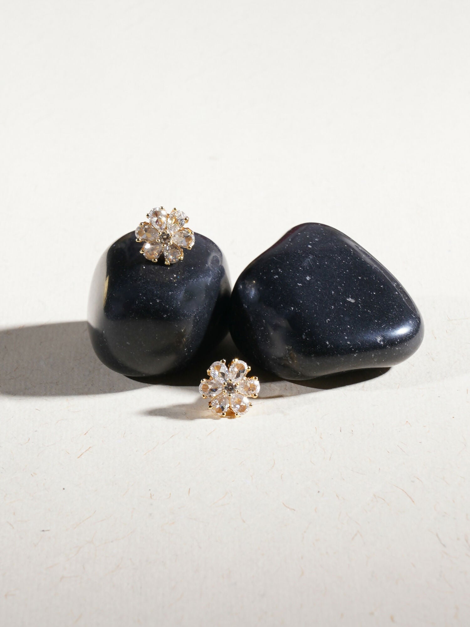 stone stud (white) - Ruby Raang - Swadesiicart