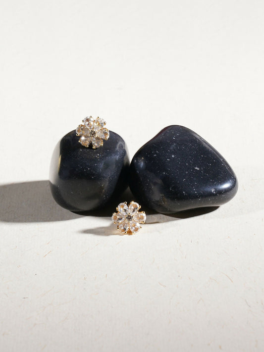 stone stud (white) - Ruby Raang - Swadesiicart