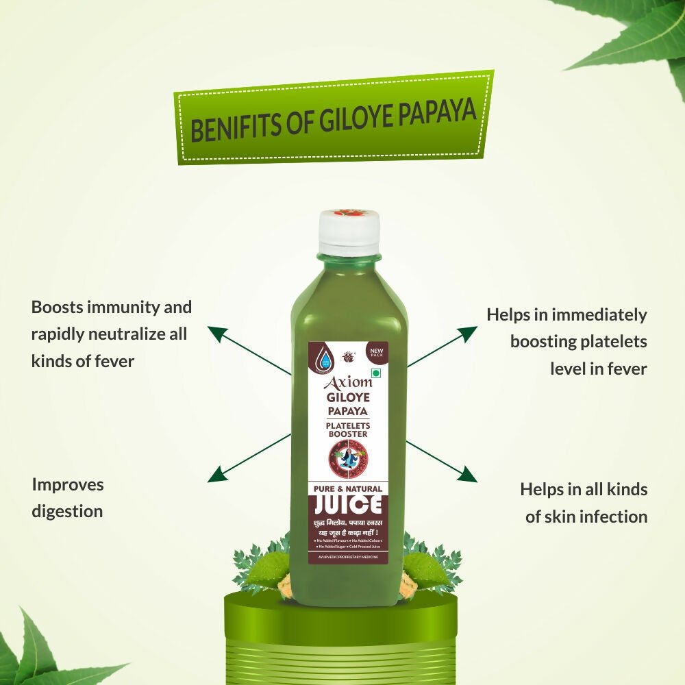 Axiom Ayurveda Giloye Papaya Juice - Swadesiicart