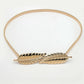 NVR Women Circular Gold-Polished Stretchable Metal Belt | Swadesiicart