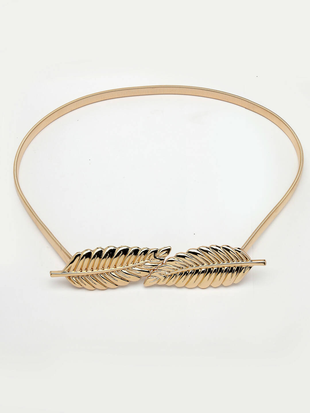 NVR Women Circular Gold-Polished Stretchable Metal Belt | Swadesiicart