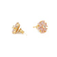 stone stud (peach) - Ruby Raang - Ruby Raang Studio