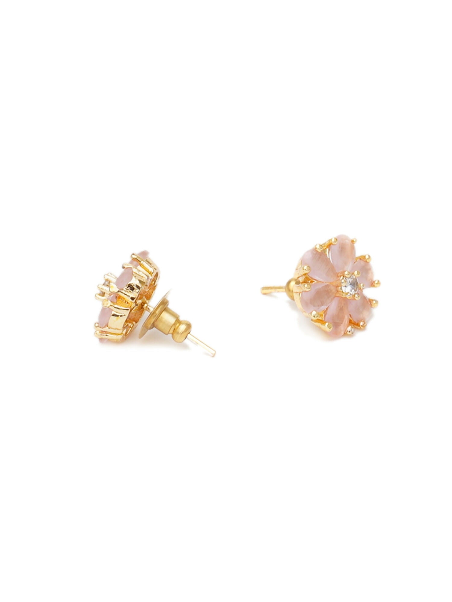 stone stud (peach) - Ruby Raang - Ruby Raang Studio