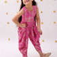 Lil Drama Khilkhilahat Pink Top and Dhoti Set For Girls | Swadesiicart