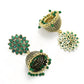 Mominos Fashion Johar Kamal Beautiful Kundan Work Jhumka With Green Beads