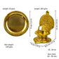 Spillbox Gold Toned Kamachi Diya With Plate Pooja Essentials | Swadesiicart